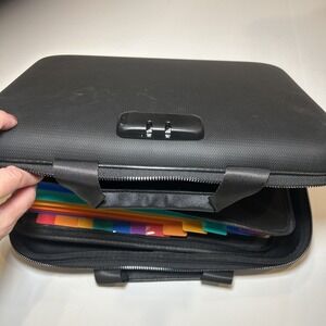 New Docusafe Document Organizer Box with Lock & 13 Pocket Accordion Folder 16x12